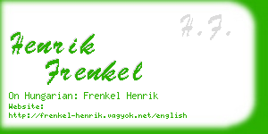 henrik frenkel business card